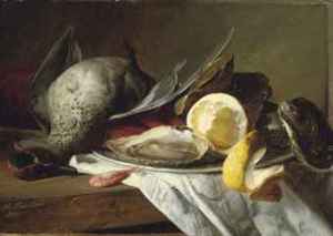 theude_gronland_still_life_of_a_duck_a_shrimp_and_a_plate_of_oysters